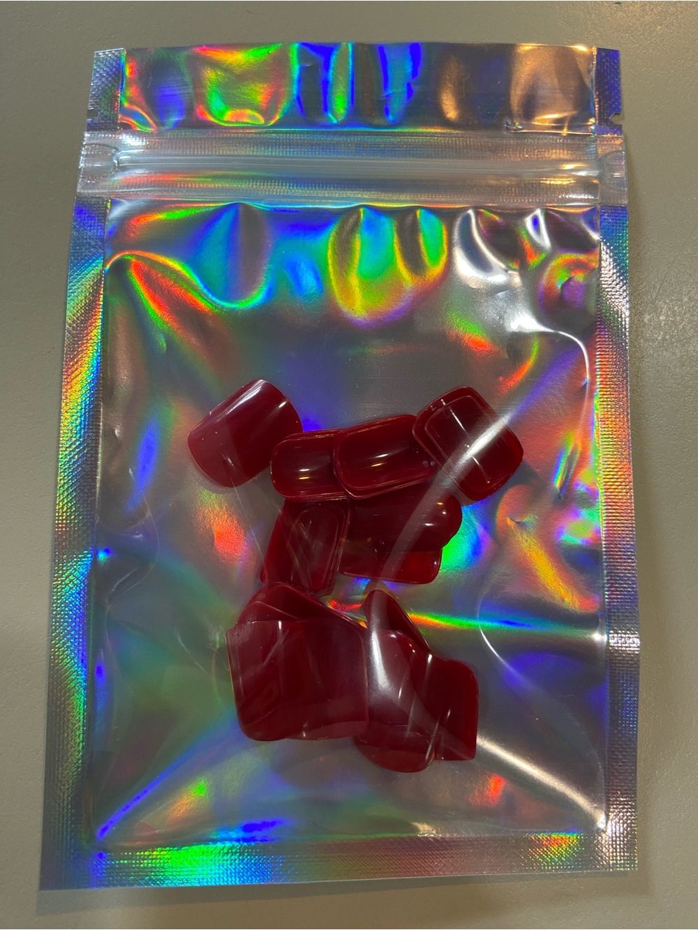 Rich Red Press-On Nails Set – Glossy Short Almond
